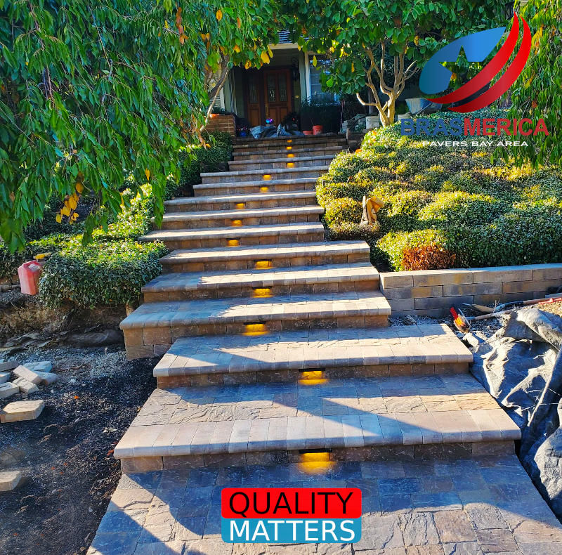 Affordable pavers stair steps in Livermore, Brasmerica Pavers offers perfection on every driveway paver installation project we handle, all of our projects are delivered on time adn within or initial agreed budget, 